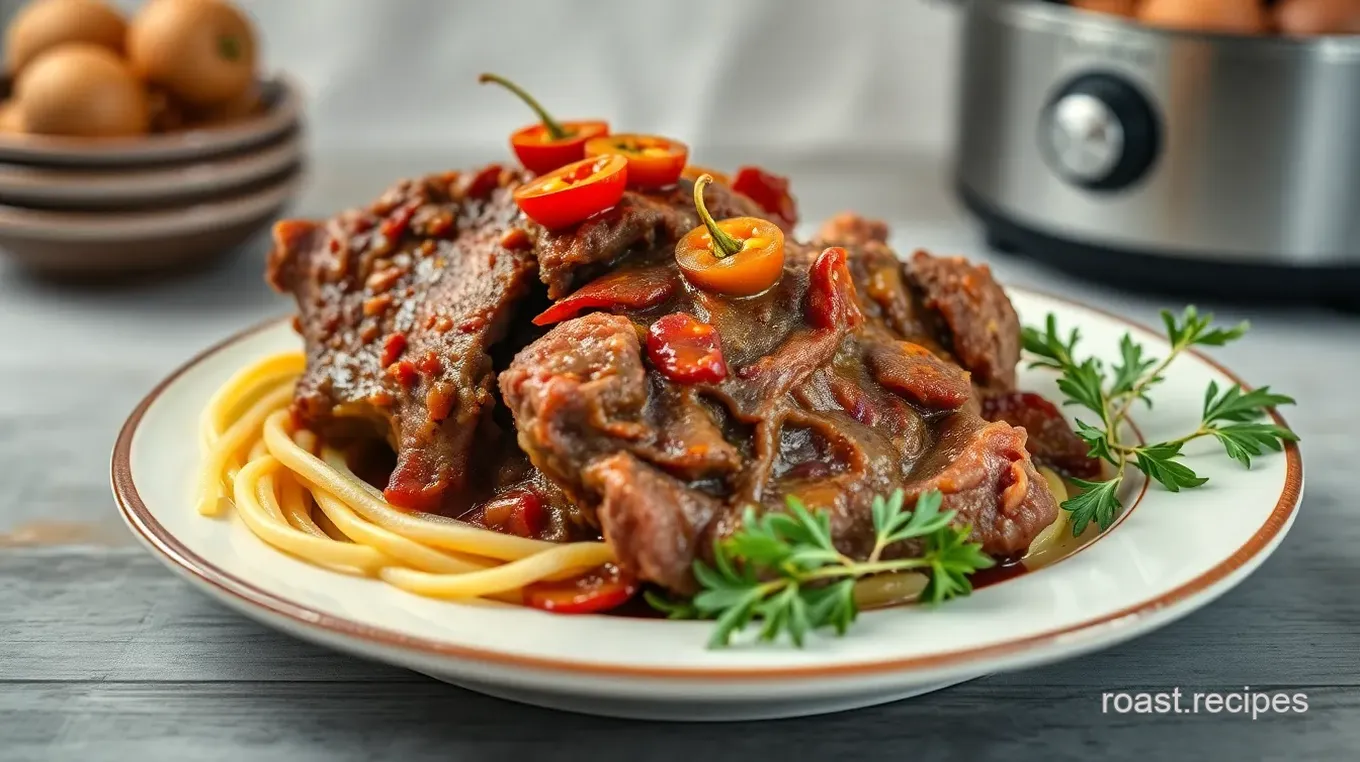 Slow Cooker Chuck Roast with Pepperoncini