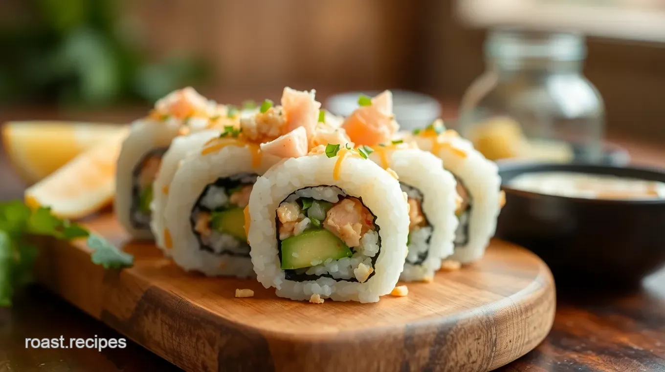 Sushi Rolls with Fresh Ingredients