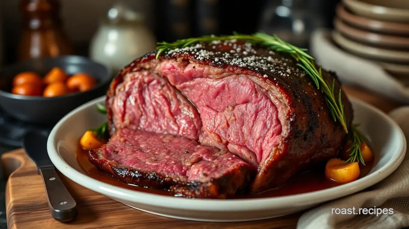 Slow-Roasted Cross Rib Wagyu Chuck Roast with Garlic Herb Crust