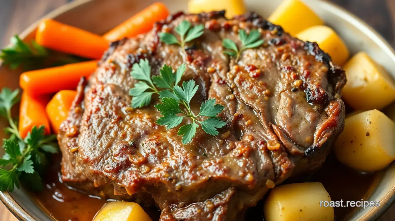 Savory Herb-Glazed Steam Oven Chuck Roast