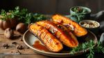 Bake Yams with Spiced Maple Glaze Delight