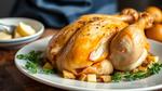 Roast Chicken with Bread & Butter Stuffing