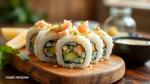 Roll Sushi with Crab & Avocado Delight