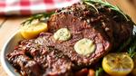 Slow Cooked Beef Roast with Garlic Butter