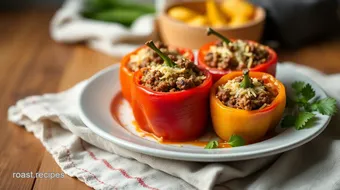 Bake Ground Beef Stuffed Peppers - Easy Recipe