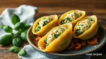 Bake Jumbo Pasta Shells with Spinach Filling