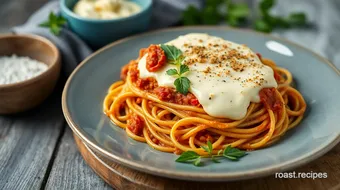 Bake Spaghetti with Creamy Cheese Layers