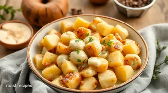 Mixing Baby Potatoes in Classic Creamy Style