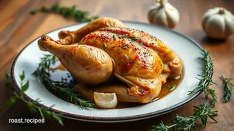 Roast Chicken with Garlic & Herbs in 80 Min