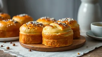 Bake Norwegian School Buns with Custard Filling