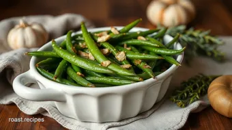 Roasted Green Beans with Garlic Flavor