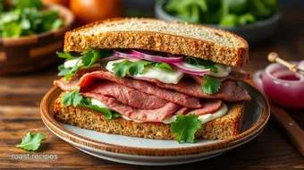 Quick Roast Beef Sandwich with Zesty Cream