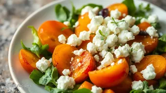 Roasted Apricots Salad with Creamy Feta