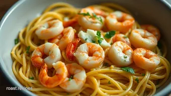 How to Make the Best Shrimp and Garlic Pasta Ever recipe card