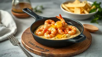 Skillet Shrimp & Grits with Creamy Cheddar