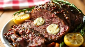 Slow Cooked Beef Roast with Garlic Butter