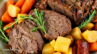 Slow Cooked Elk Roast with Delicious Veggies