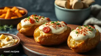 Baked Potatoes with Tasty Creamy Toppings