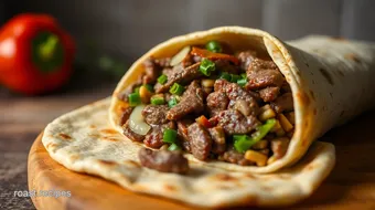 How to Make the Ultimate Steak and Cheese Wrap in 25 Minutes recipe card