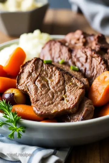 Delicious Braised Angus Beef Chuck Roast presentation