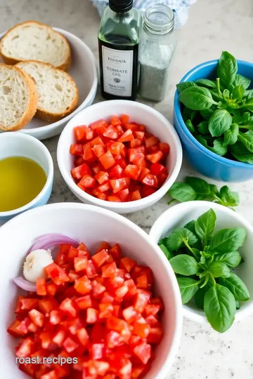 Classic Tomato Basil Bruschetta ingredients