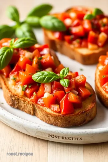 Classic Tomato Basil Bruschetta presentation