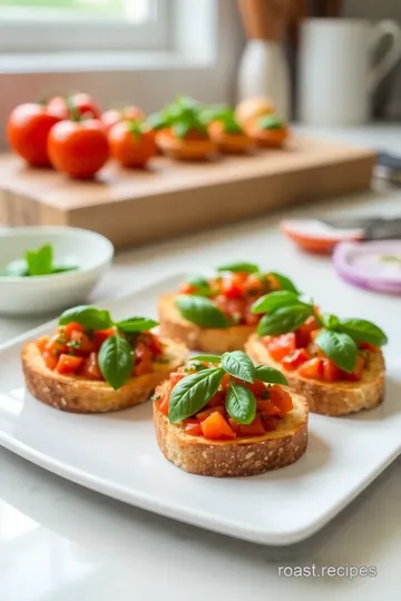 Classic Tomato Basil Bruschetta steps