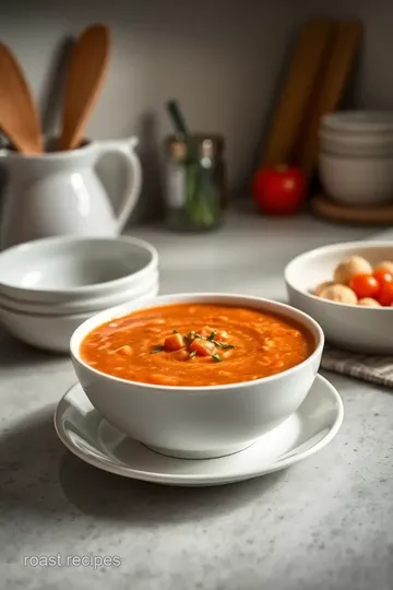 Creamy Roasted Tomato Soup with Crispy Croutons steps