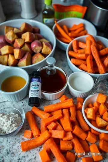 Crispy Roasted Carrots and Red Potatoes in Ninja Air Fryer ingredients