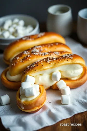 Delicious Roasted Marshmallow Cream Éclairs presentation