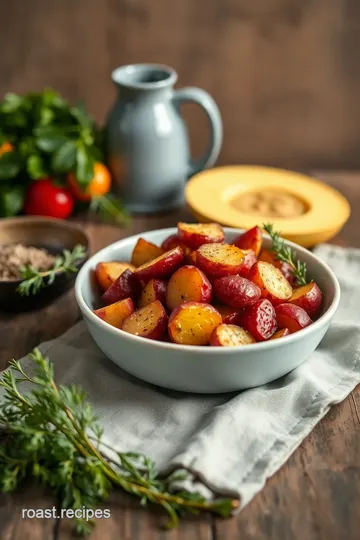 Crispy & Flavorful Roasted Red Potatoes presentation