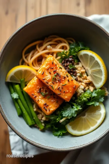 Flavorful Air Fryer Salmon Bowl ingredients