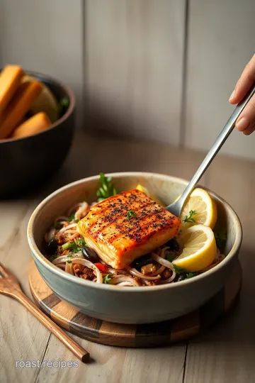 Flavorful Air Fryer Salmon Bowl presentation