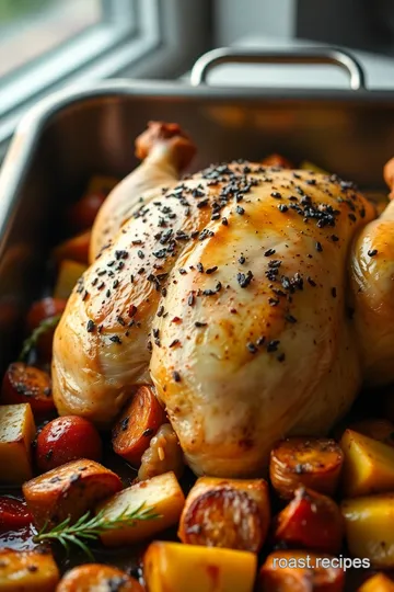 Herb-Roasted Chicken with Root Vegetables presentation