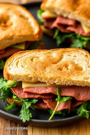 Roast Beef Sandwiches with Horseradish Cream presentation