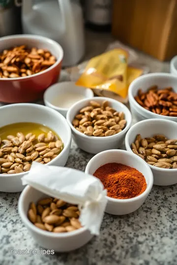 Roasted Pumpkin Seeds with Flavor Variations ingredients