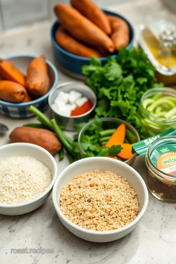 Roasted Spoon with Herbed Quinoa and Garlic Yogurt Sauce ingredients