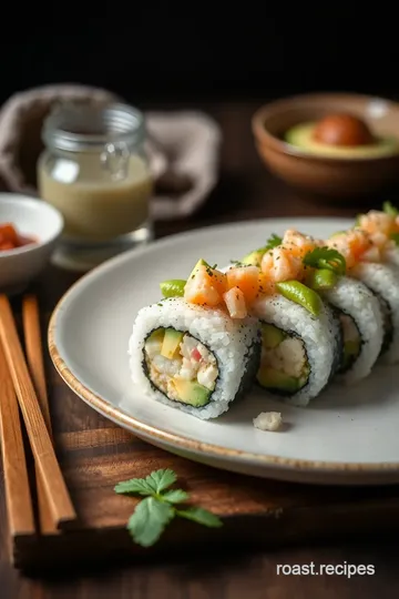 Sushi Rolls with Fresh Ingredients ingredients