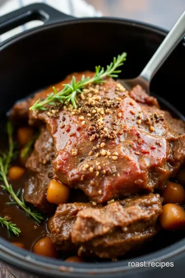 Seasoned Pot Roast: Delicious Flavor Blend presentation