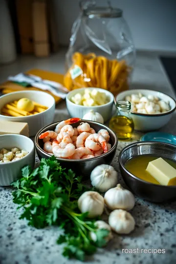 Shrimp and Garlic Pasta Recipe ingredients