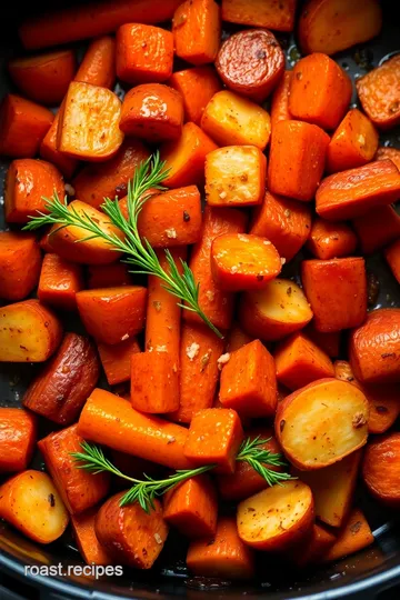 Simple Roasted Carrots and Red Potatoes in Ninja Air Fryer presentation