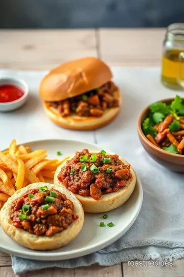Zesty Skillet Beef Sloppy Joes presentation