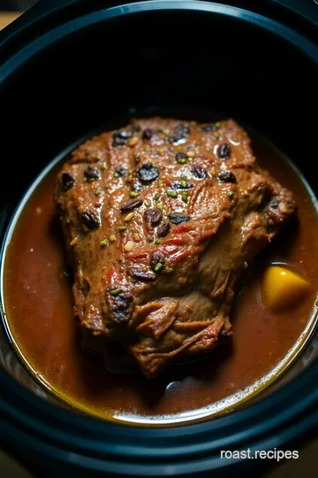 Slow-Cooked Savory Deer Roast in Crock Pot presentation