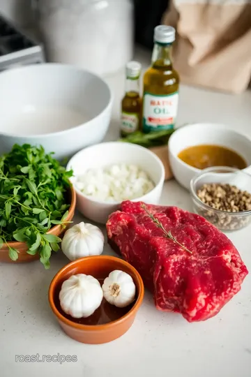 Slow Roasted Beef Shoulder with Herbs ingredients