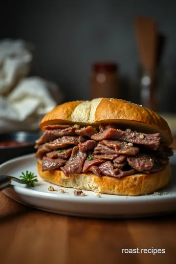 Ultimate Open-Faced Roast Beef Sandwich with Rich Gravy presentation